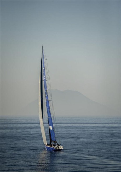 ESIMIT EUROPA 2 (SLO) heads slowly to Stromboli. ©  Rolex/ Kurt Arrigo http://www.regattanews.com